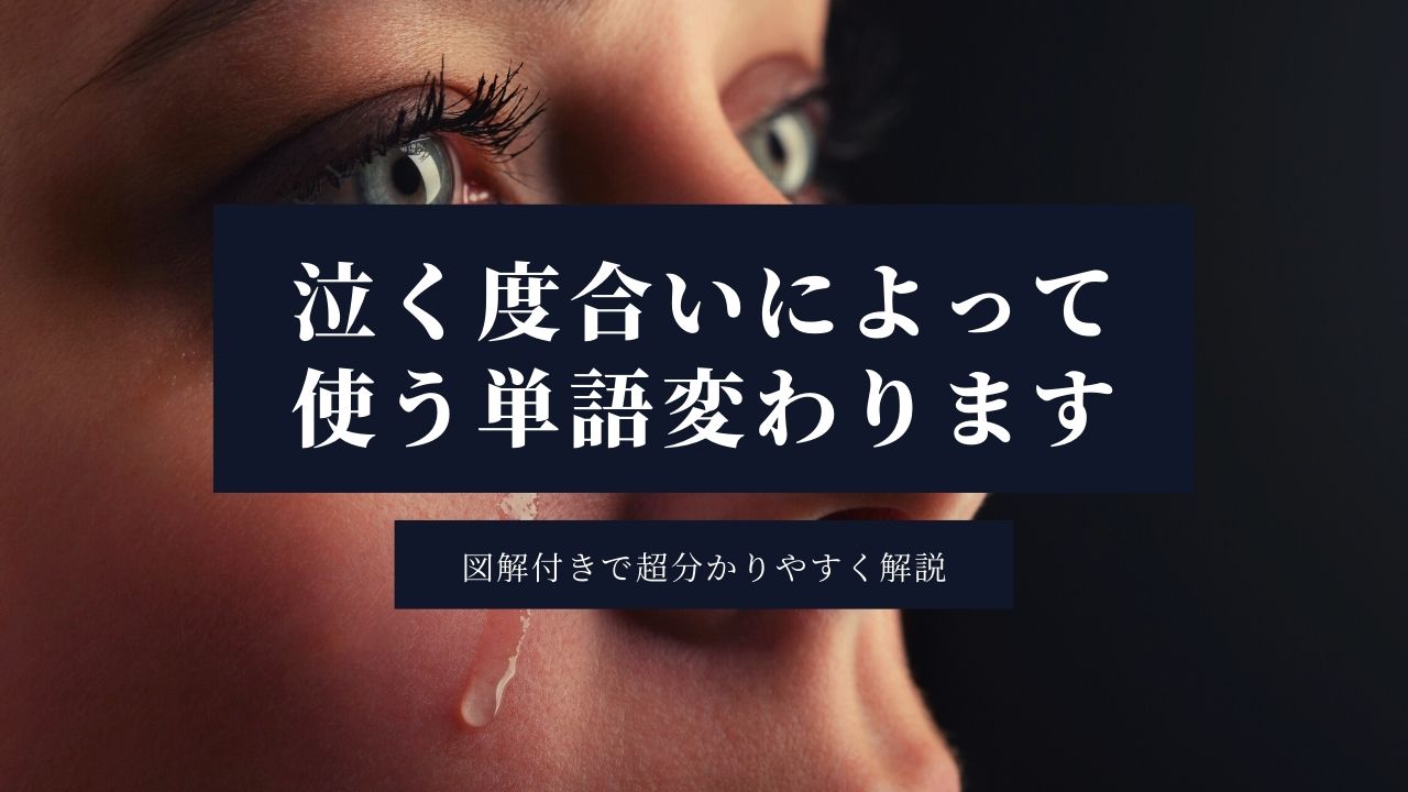 図解でわかる 泣くを表す英語は泣き具合によって変わる 7つの表現解説